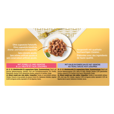 GOURMET -  GOLD Emincés en Sauce aux Légumes 8x85g