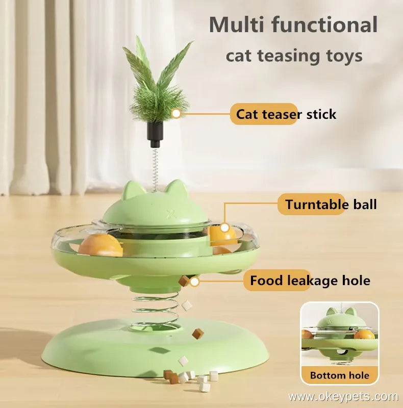 OKEYPETS NOUVEAU PLATEAU TOURNANT DISTRIBUTEUR DE FRIANDISE