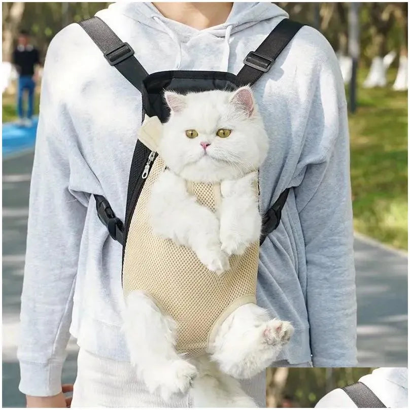 SAC A DOS KANGOUROU POUR CHIEN & CHAT EN BEIGE