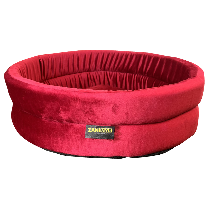 PANIER ROND POUR CHAT ET CHIEN COULEUR ROUGE VIF