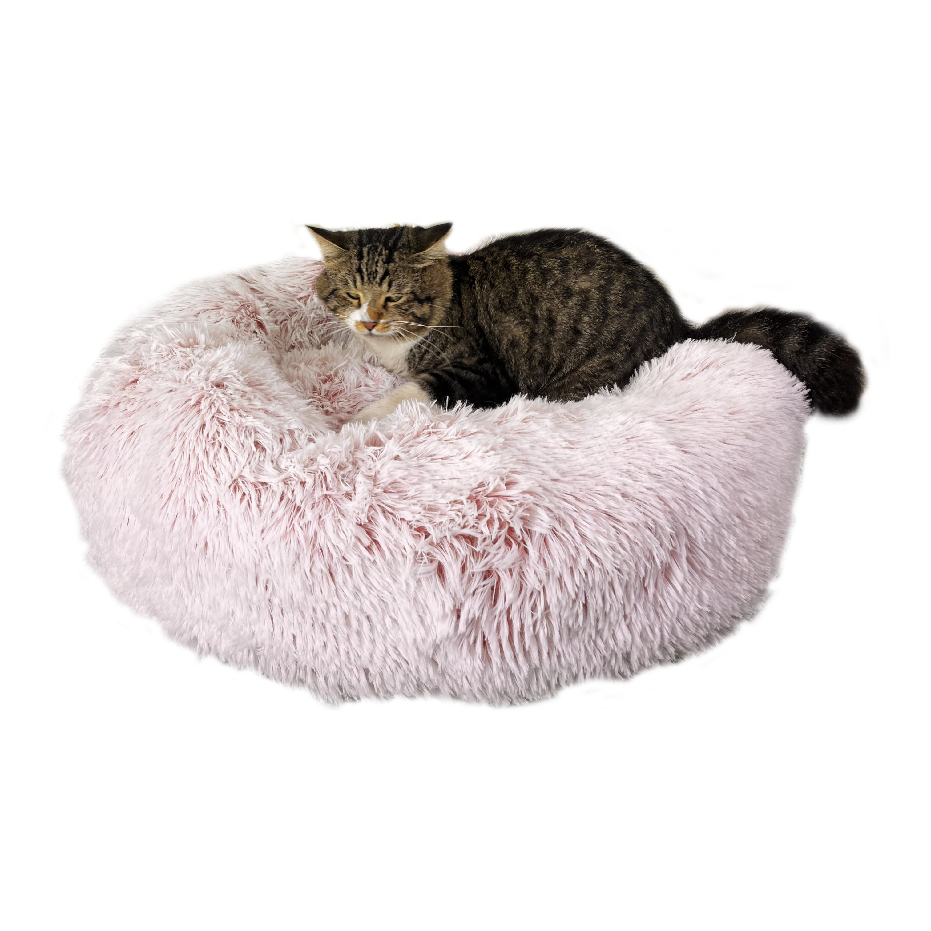 FLAMINGO PANIER FOURRURE ROSÉ 70*70*17 CM