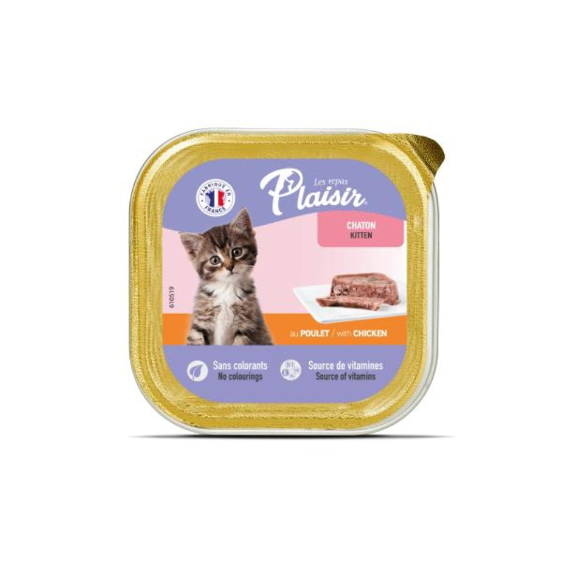 BARQUETTE PLAISIR  POUR CHATON - POULET 100 GR