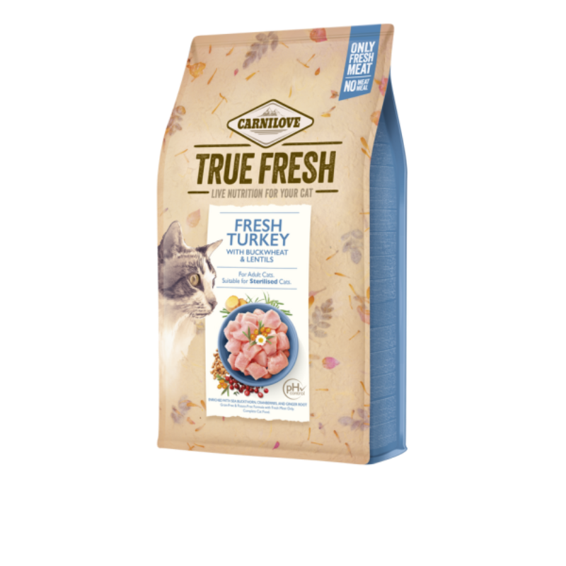 CARNILOVE TRUE FRESH - CROQUETTE CHAT STERILISE AU DINDE 1.8KG