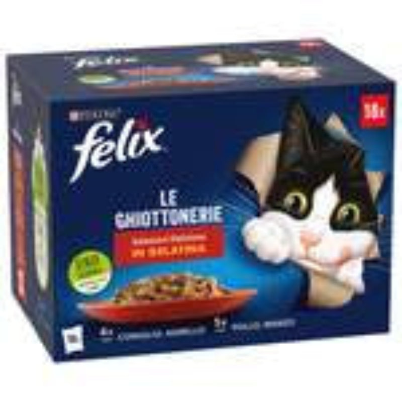 FELIX PACK POCHON POULET,BOEUF,LAPIN & AGNEAU 18*85GR