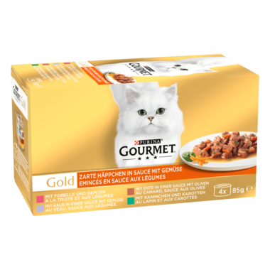 GOURMET -  GOLD Emincés en Sauce aux Légumes 8x85g