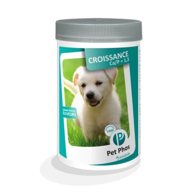 PETPHOS - CROISSANCE  Ca/P : 1,3 - 1000 COMPRIMÉS
