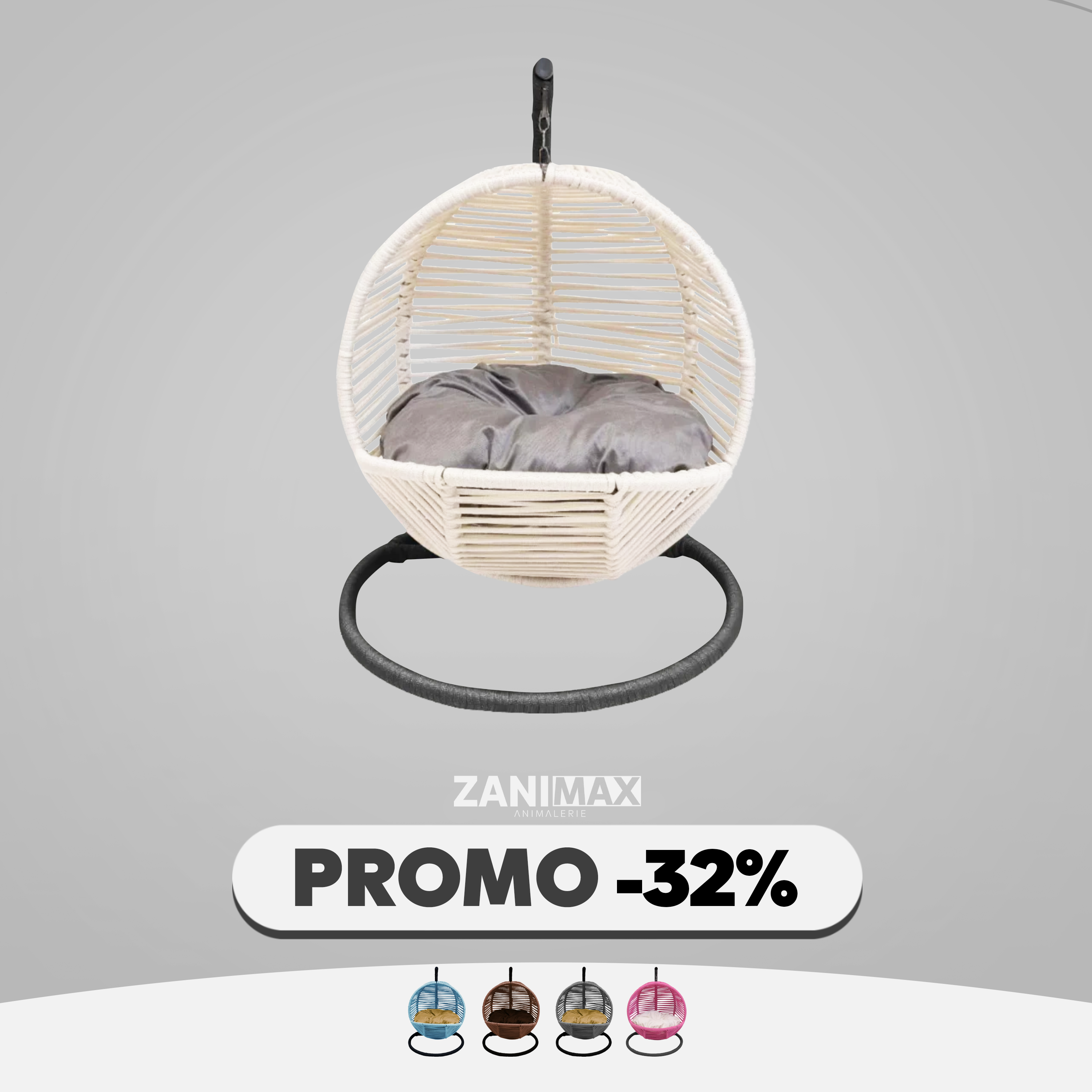 BALANÇOIRE POUR CHAT ET PETIT CHIEN BEIGE