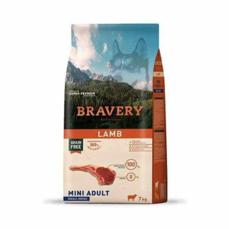 BRAVERY MINI ADULTE A L'AGNEAU SANS CEREALES 7 KG