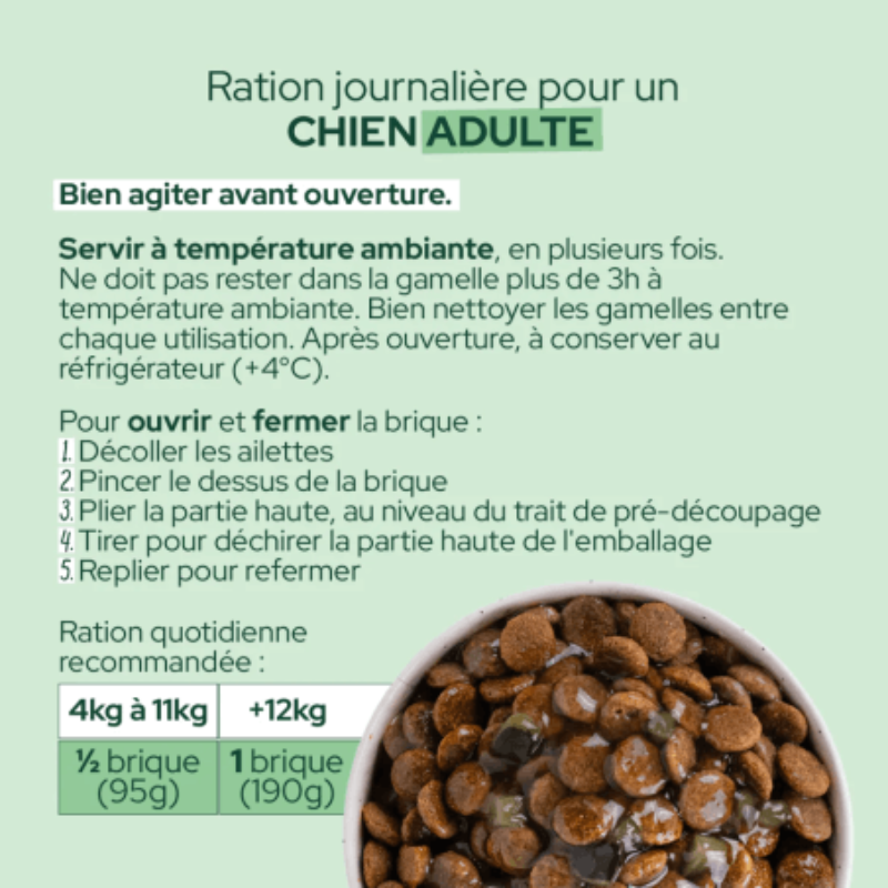 E&I - BRIQUE CHIEN AUX COURGETTES 190G