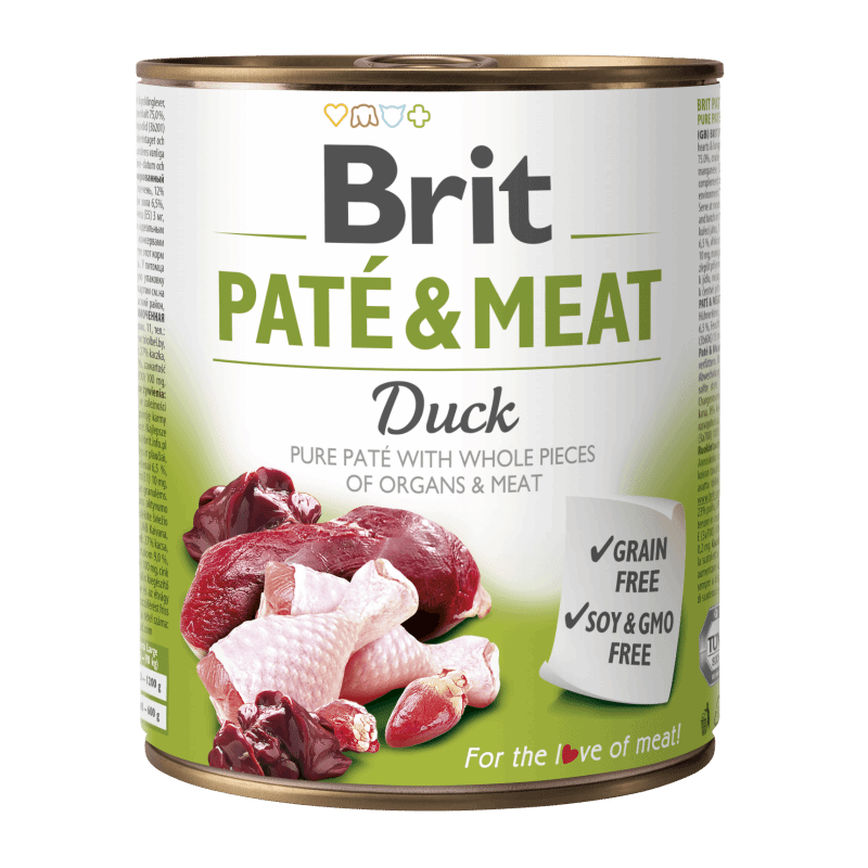 BRIT PATÈ - POUR CHIEN AU CANARD 800G